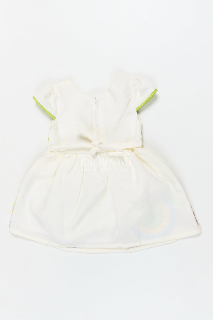 The Nesavu Girls Cotton Frock Toddler Girl Frock with Playful Embroidery for Birthdays and Casual Wear Nesavu Nesavu cotton embroidered frock for toddler girls – perfect for casual birthdays and playful outings