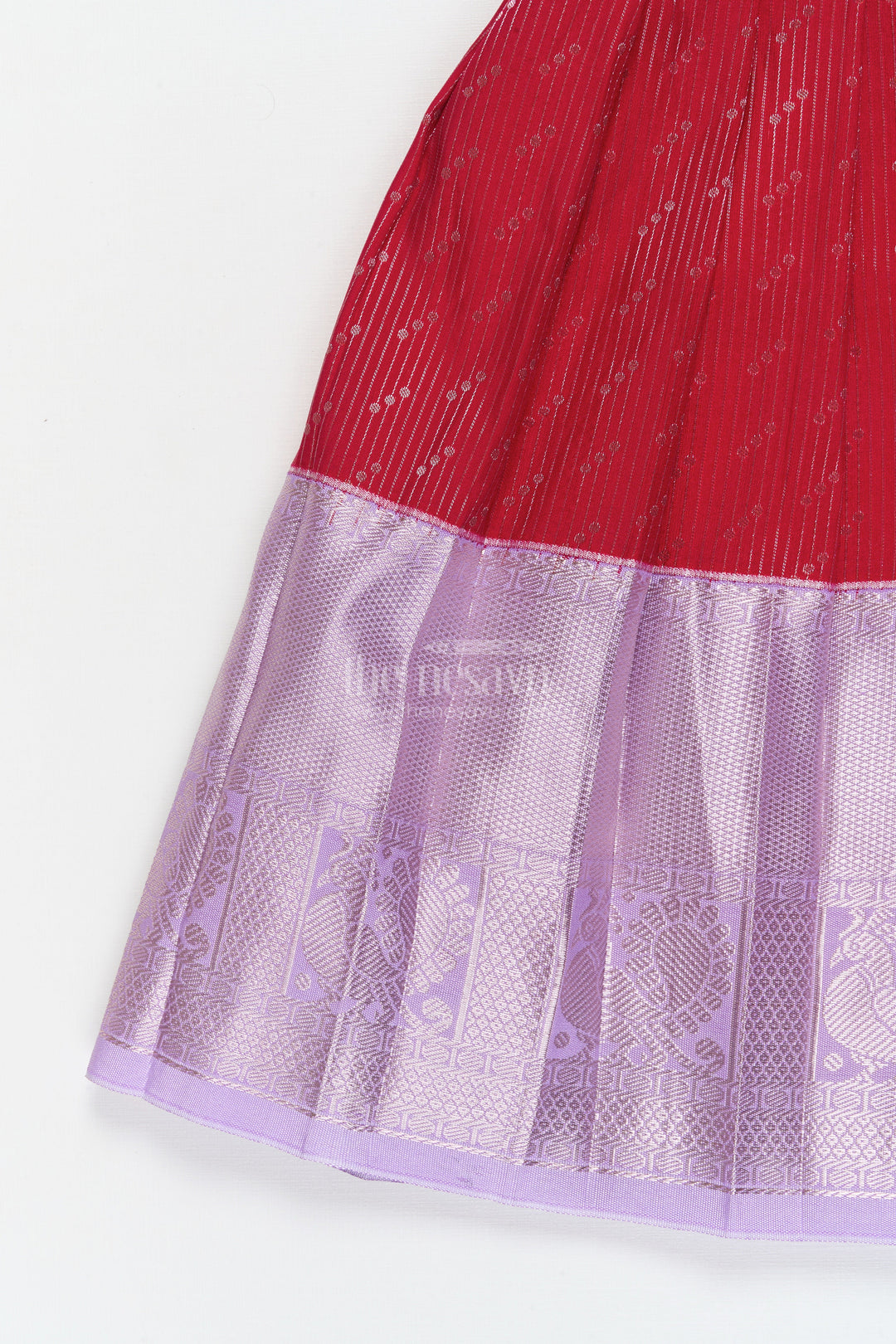 The Nesavu Girls Kanchi Silk Frock Toddler Girl Kanchi Silk Frock for Weddings and Festive Occasions Nesavu Nesavu toddler girl Kanchi silk frock for festive functions and family wedding celebrations