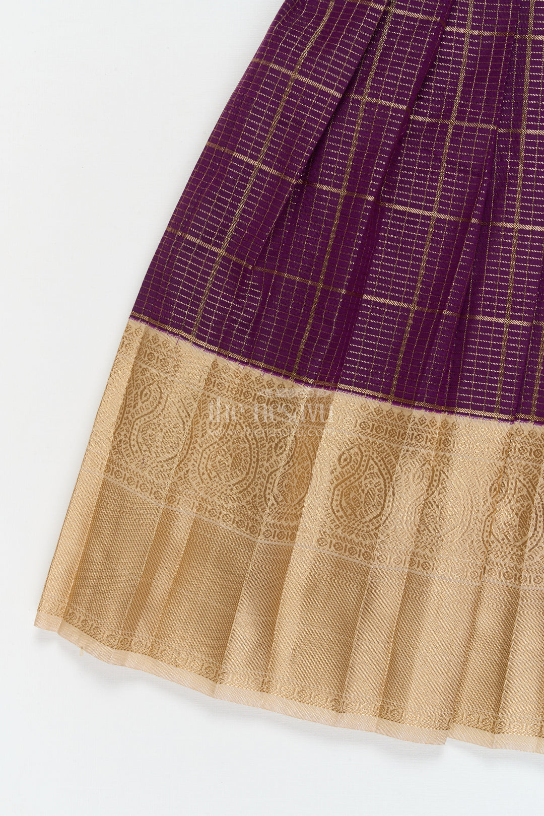 The Nesavu Girls Kanchi Silk Frock Toddler Girl Kanchi Silk Frock for Weddings and Traditional Day Celebrations Nesavu Nesavu toddler girl Kanchi silk frock for weddings, cultural events, and traditional school celebrations