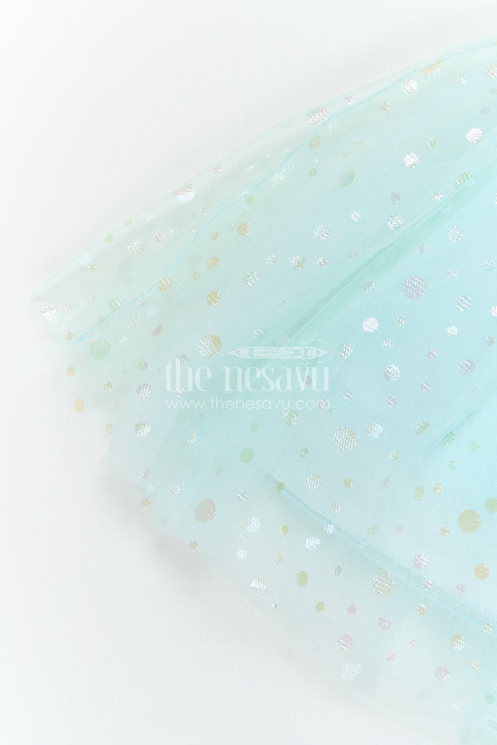 The Nesavu Girls Fancy Party Frock Toddler Girl Party Dress for Photoshoots and Evening Functions Nesavu Nesavu Toddler Girl Party Dress For Photoshoots And Evening Functions With Shimmer And Soft Net Flare