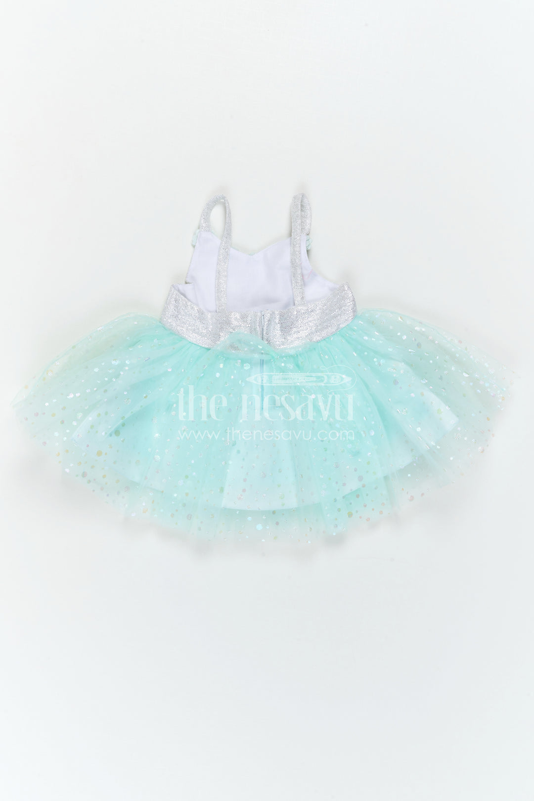 The Nesavu Girls Fancy Party Frock Toddler Girl Party Dress for Photoshoots and Evening Functions Nesavu Nesavu Toddler Girl Party Dress For Photoshoots And Evening Functions With Shimmer And Soft Net Flare