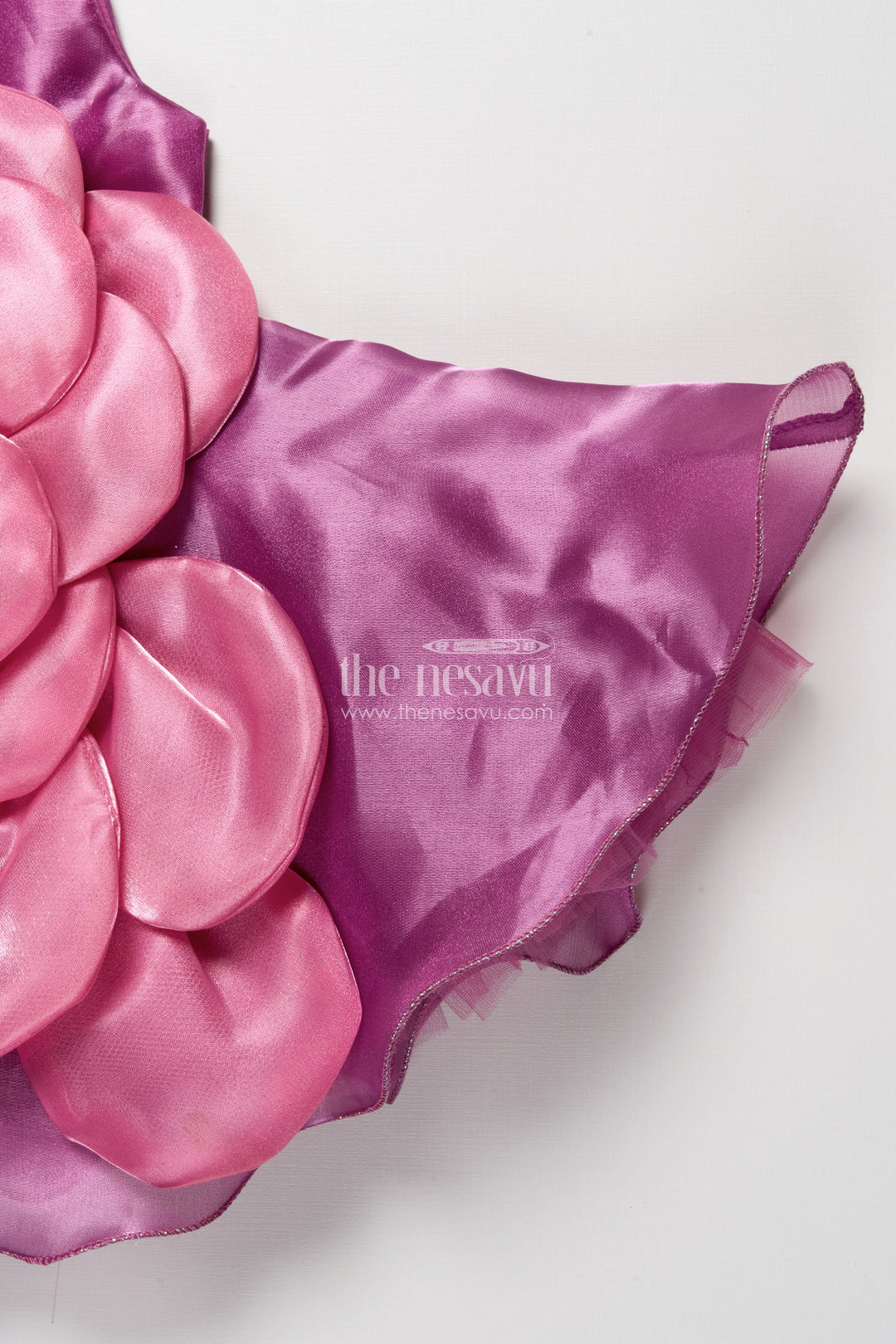 The Nesavu Girls Fancy Party Frock Toddler Girl Party Frock for Birthdays and Festive Celebrations Nesavu Nesavu toddler girl party frock floral embellishment birthdays festive events photoshoots