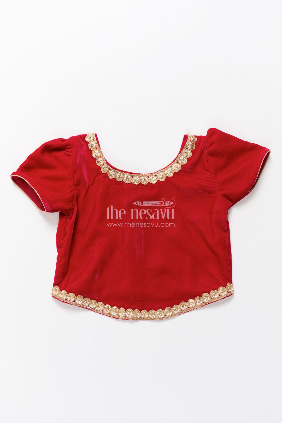 The Nesavu Pattu Pavadai Toddler Girl Pattu Pavadai for Weddings and Heritage Functions Nesavu Nesavu toddler girl pattu pavadai velvet yoke banarasi skirt wedding functions