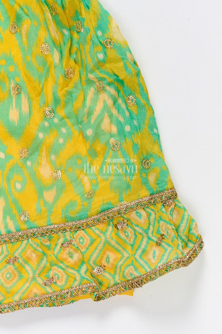 The Nesavu Girls Lehenga Choli Toddler Girls Lehenga Choli Set for Weddings and Festive Events Nesavu Nesavu toddler girls lehenga choli festive functions weddings digital print