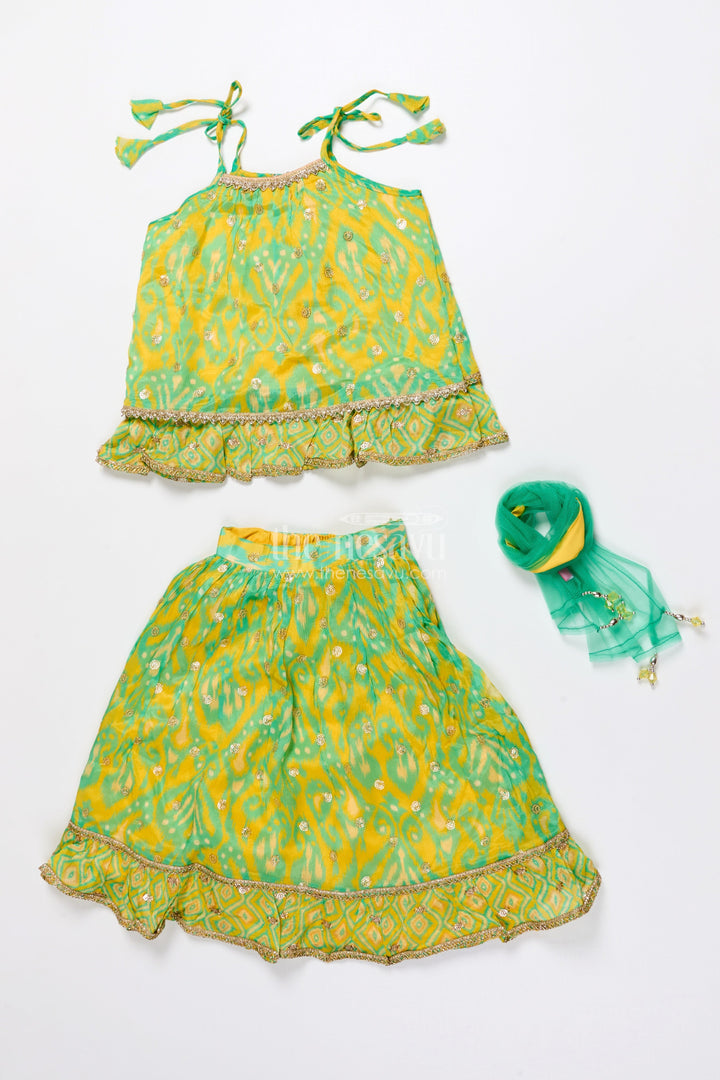 The Nesavu Girls Lehenga Choli Toddler Girls Lehenga Choli Set for Weddings and Festive Events Nesavu Nesavu toddler girls lehenga choli festive functions weddings digital print