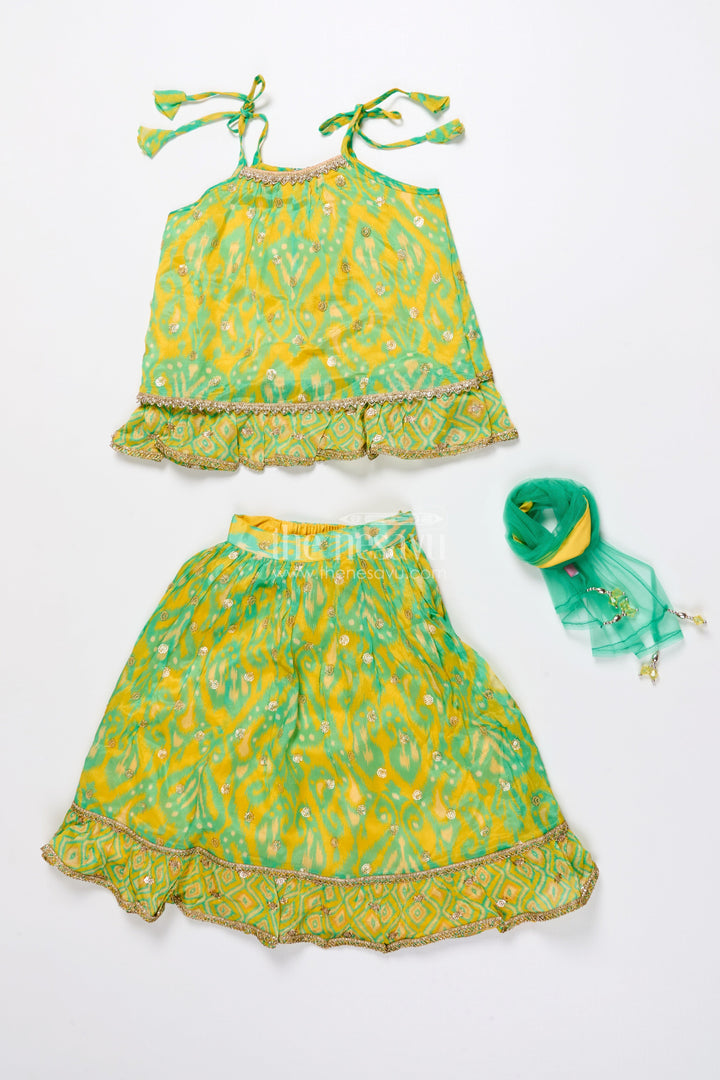 The Nesavu Girls Lehenga Choli Toddler Girls Lehenga Choli Set for Weddings and Festive Events Nesavu Nesavu toddler girls lehenga choli festive functions weddings digital print