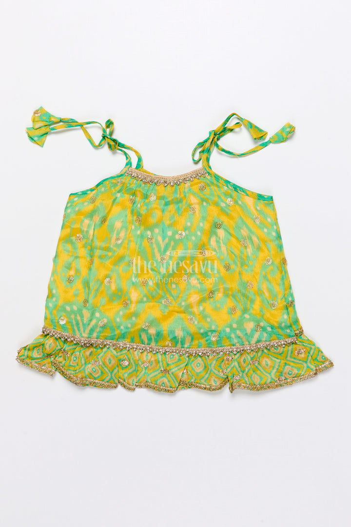 The Nesavu Girls Lehenga Choli Toddler Girls Lehenga Choli Set for Weddings and Festive Events Nesavu Nesavu toddler girls lehenga choli festive functions weddings digital print