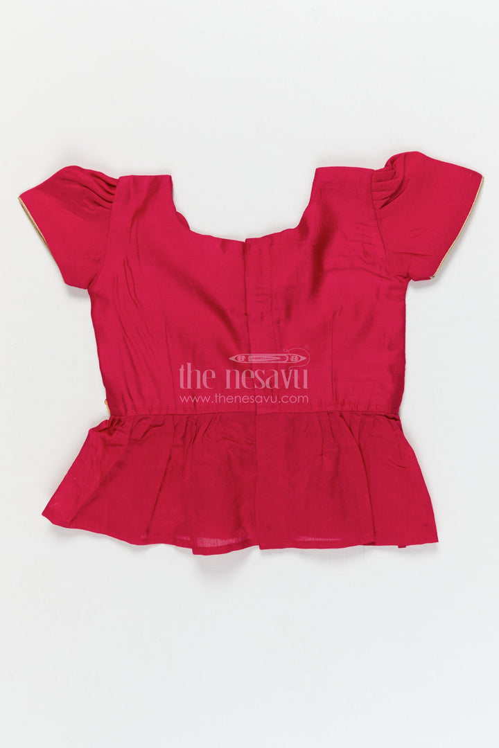 The Nesavu Pattu Pavadai Toddler Pattu Pavadai Set for Weddings and Festive Functions Nesavu Nesavu toddler pattu pavadai set for weddings and traditional family celebrations