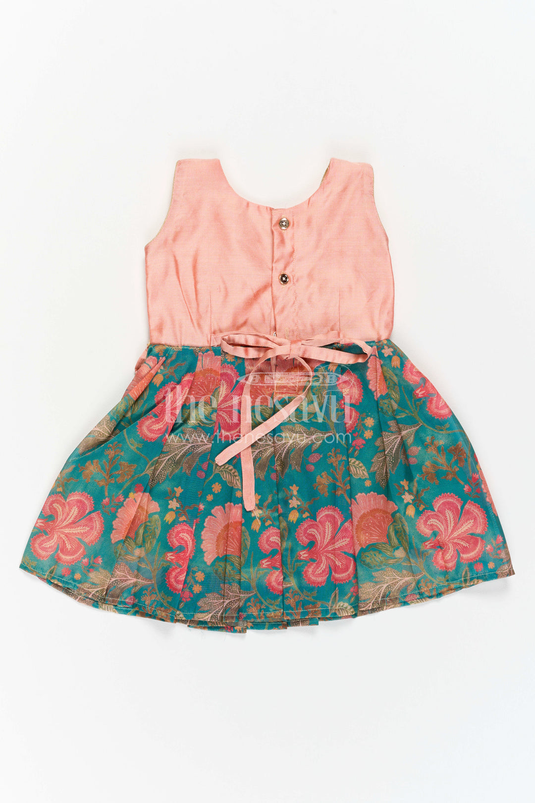 The Nesavu Silk Frock Toddler Silk Frock for Garden Birthday and Family Outing Nesavu Nesavu Toddler Silk Frock For Garden Birthday And Family Outing With Digital Print