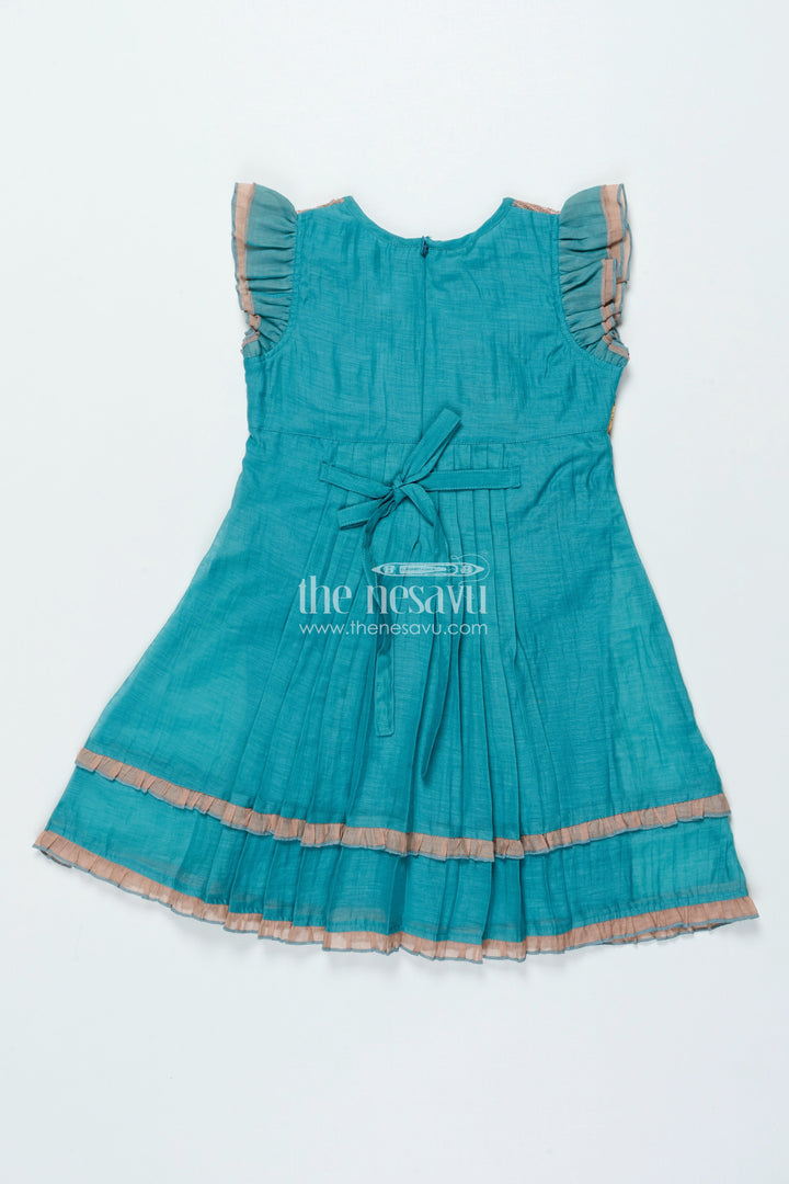 The Nesavu Girls Cotton Frock Traditional Cotton Frock for Girls for Dance Programs and Festive Functions Nesavu Nesavu traditional embroidered cotton frock girls festive wear dance events