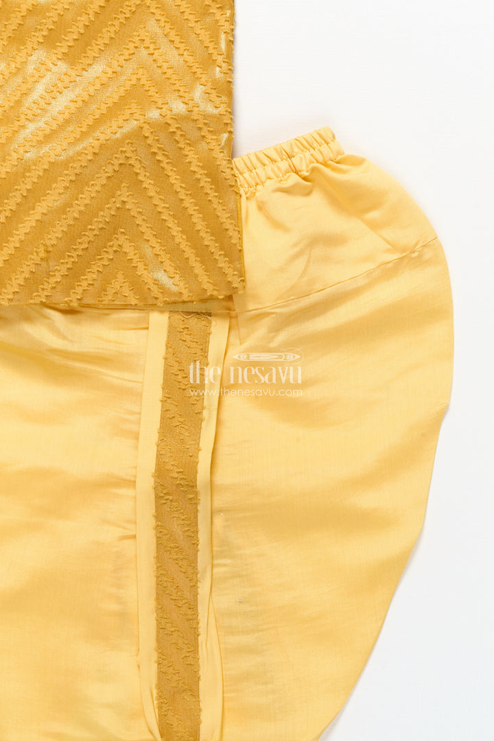 The Nesavu Boys Dothi Set Traditional Dothi Set for Toddler Boys Attending Pujas and Festivals Nesavu Nesavu traditional dothi kurta set toddler boys  perfect pujas functions cultural events