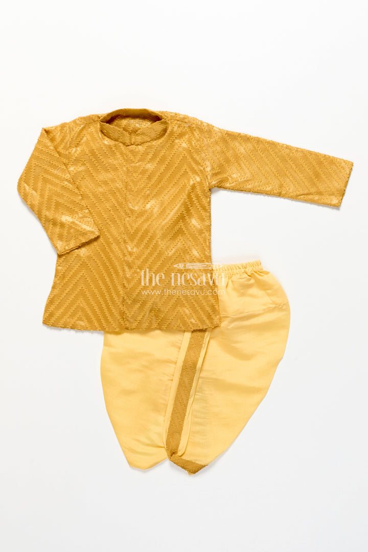 The Nesavu Boys Dothi Set Traditional Dothi Set for Toddler Boys Attending Pujas and Festivals Nesavu Nesavu traditional dothi kurta set toddler boys  perfect pujas functions cultural events