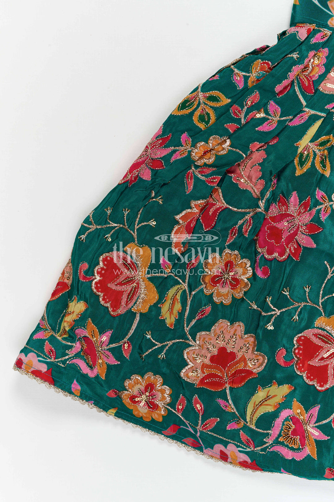 The Nesavu Girls Lehenga Choli Traditional Lehenga for Girls’ Wedding Celebrations Nesavu Nesavu girls lehenga choli for weddings with viscose blend silk and designer embroidery festive ethnic wear