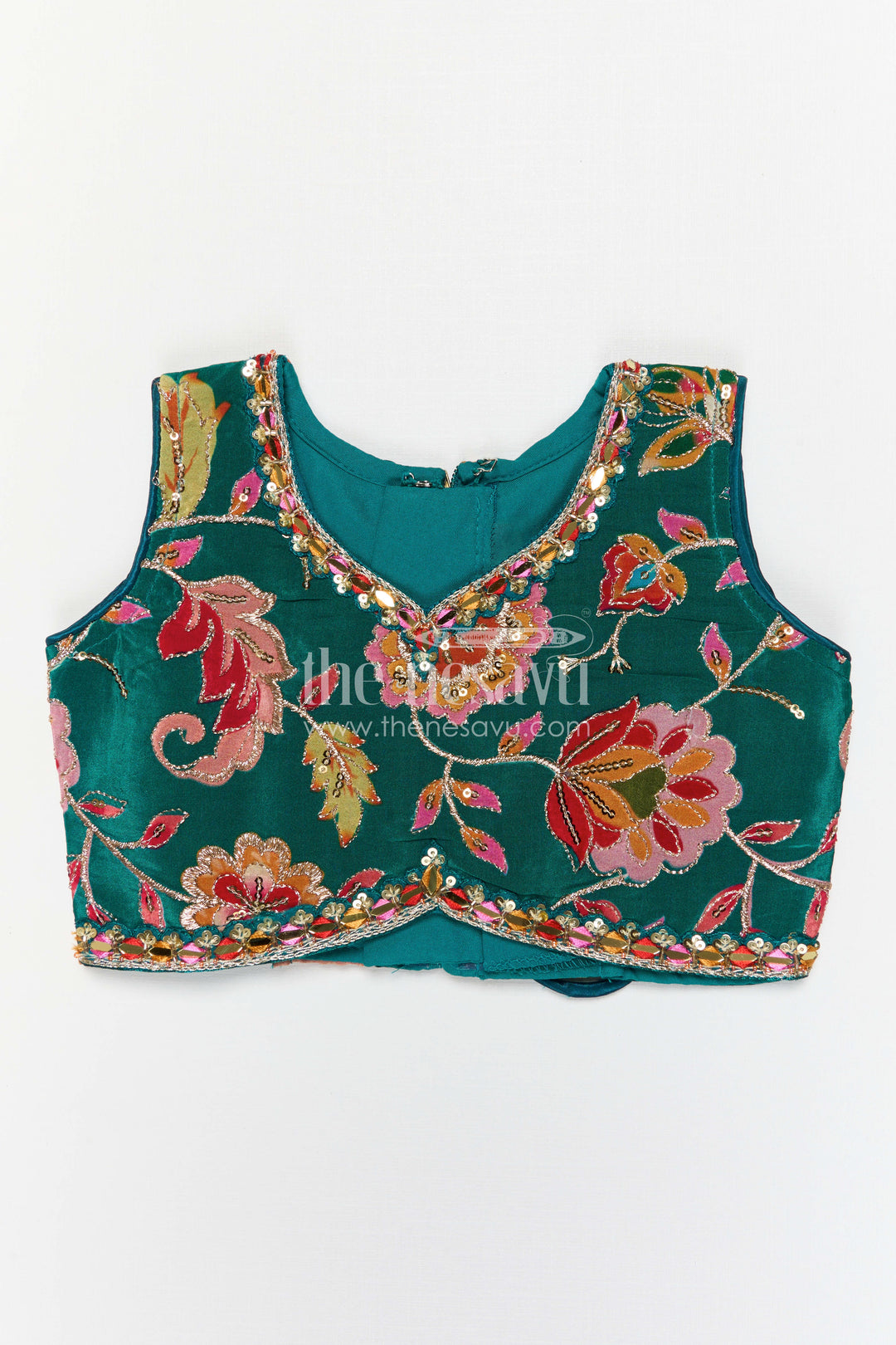 The Nesavu Girls Lehenga Choli Traditional Lehenga for Girls’ Wedding Celebrations Nesavu Nesavu girls lehenga choli for weddings with viscose blend silk and designer embroidery festive ethnic wear