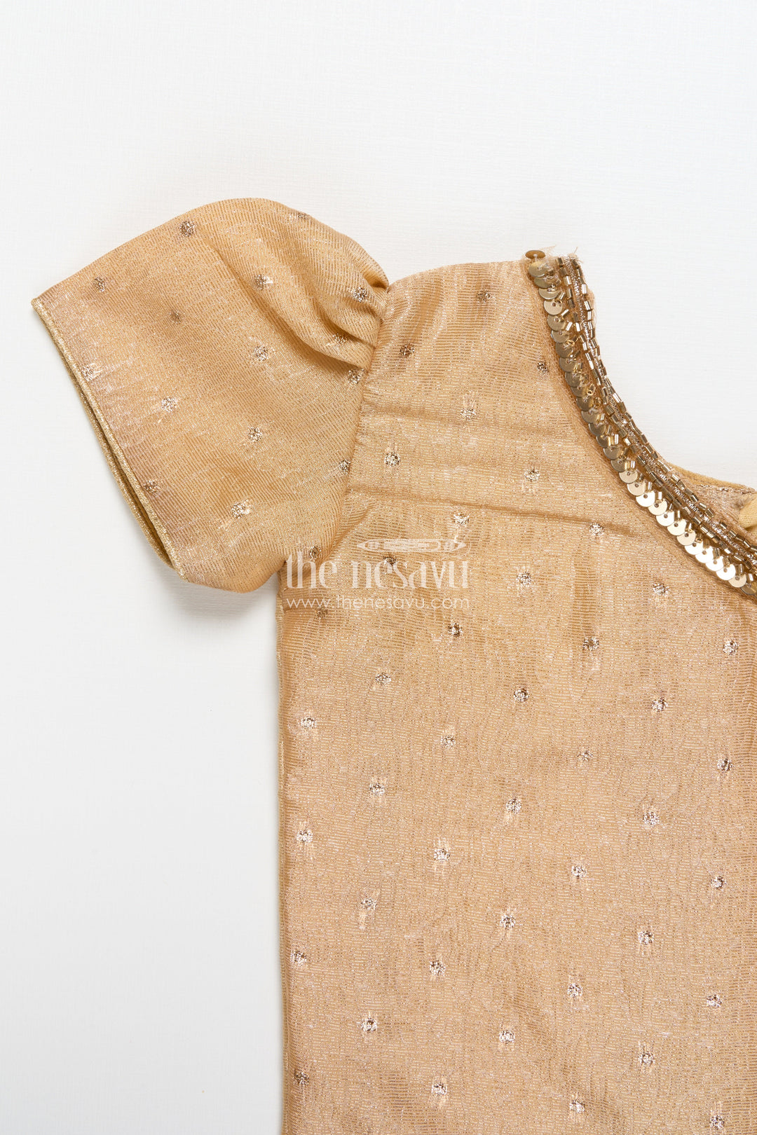 The Nesavu Pattu Pavadai Traditional Pattu Pavadai for Toddler Girls for Festive and Temple Wear Nesavu Nesavu traditional pattu pavadai toddler girls semi banaras skirt tissue silk yoke