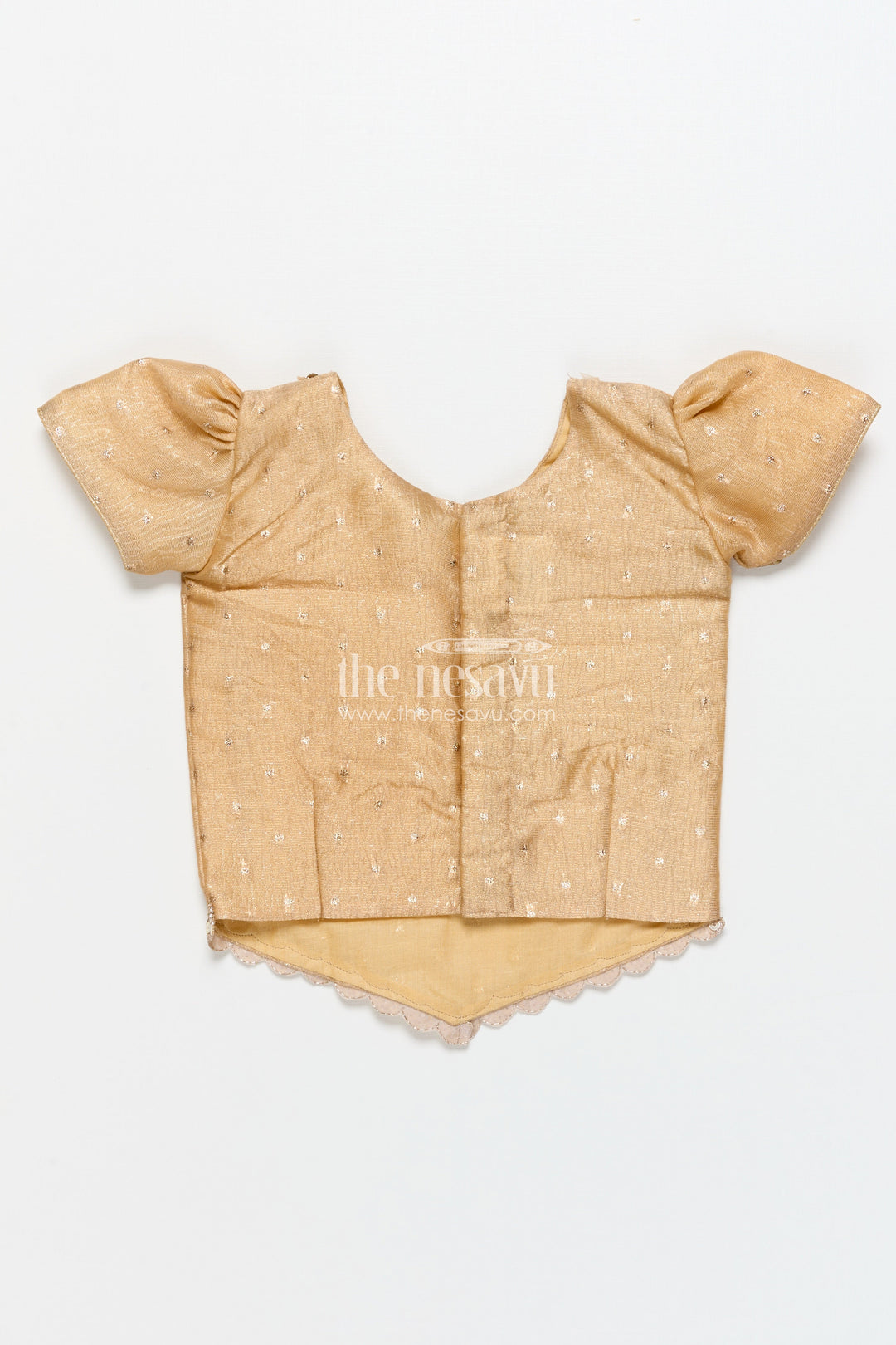 The Nesavu Pattu Pavadai Traditional Pattu Pavadai for Toddler Girls for Festive and Temple Wear Nesavu Nesavu traditional pattu pavadai toddler girls semi banaras skirt tissue silk yoke