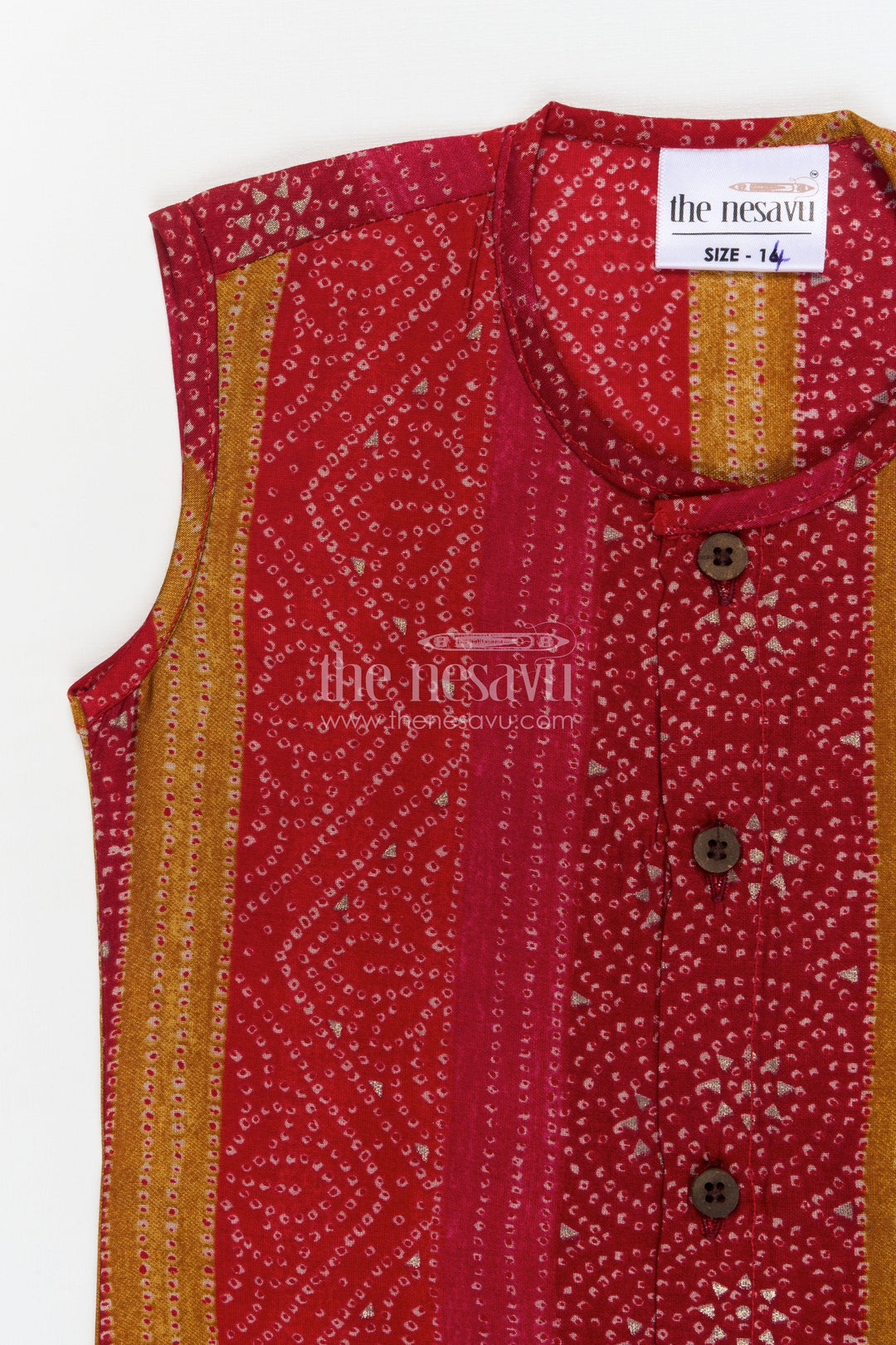 The Nesavu Baby Jablas Traditional Printed Jabla Top for Baby Girls’ Festive Moments and Homewear Nesavu 10 (NB) / Pink / Viscose Silk IF043A-10 Nesavu traditional printed baby jabla in modal silk with foil detailing – great for festivals and daily wear