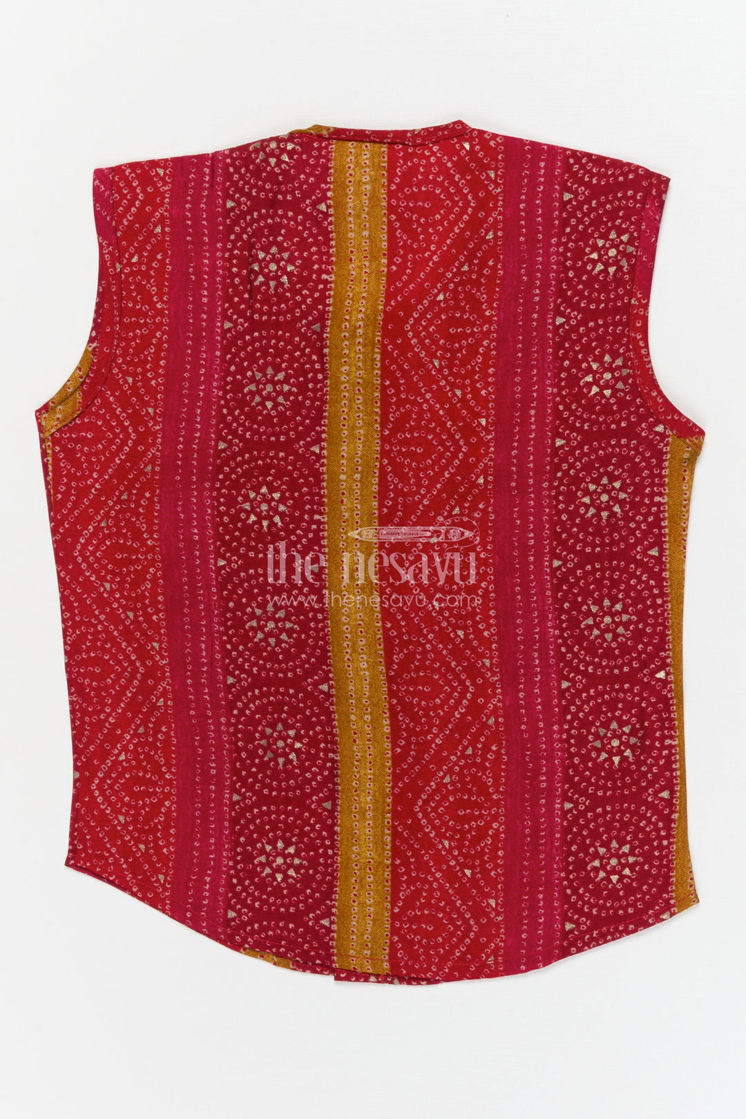 The Nesavu Baby Jablas Traditional Printed Jabla Top for Baby Girls’ Festive Moments and Homewear Nesavu 10 (NB) / Pink / Viscose Silk IF043A-10 Nesavu traditional printed baby jabla in modal silk with foil detailing – great for festivals and daily wear