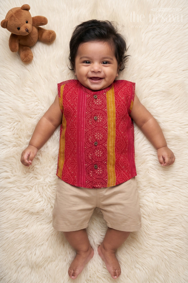 The Nesavu Baby Jablas Traditional Printed Jabla Top for Baby Girls’ Festive Moments and Homewear Nesavu 10 (NB) / Pink / Viscose Silk IF043A-10 Nesavu traditional printed baby jabla in modal silk with foil detailing – great for festivals and daily wear