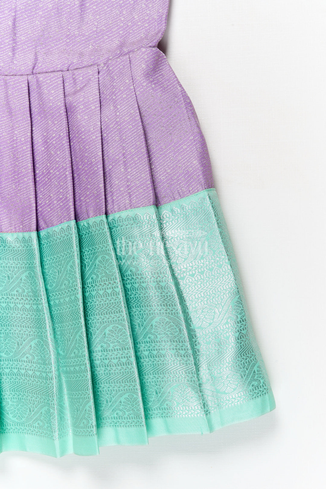 The Nesavu Girls Kanchi Silk Frock Traditional Silk Frock for Girls for Family Weddings and Cultural Celebrations Nesavu Nesavu traditional silk frock for girls with zari pleats for festive functions and weddings