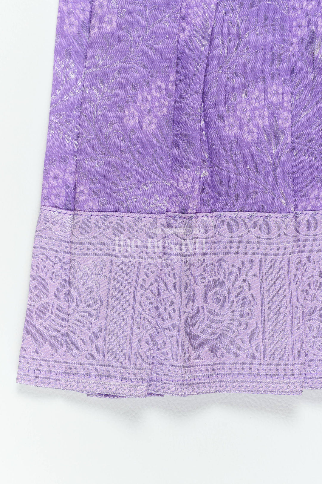 The Nesavu Girls Kanchi Silk Frock Traditional Silk Frock in Purple for Milestone Days Nesavu Nesavu Traditional Silk Frock In Purple For Parties And Memorable