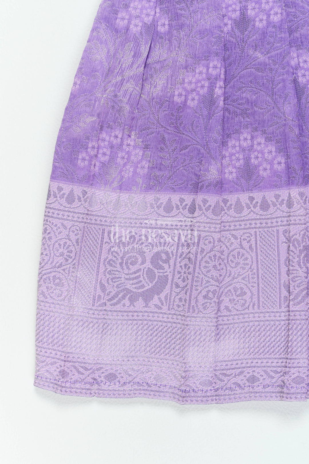 The Nesavu Girls Kanchi Silk Frock Traditional Silk Frock in Purple for Milestone Days Nesavu Nesavu Traditional Silk Frock In Purple For Parties And Memorable