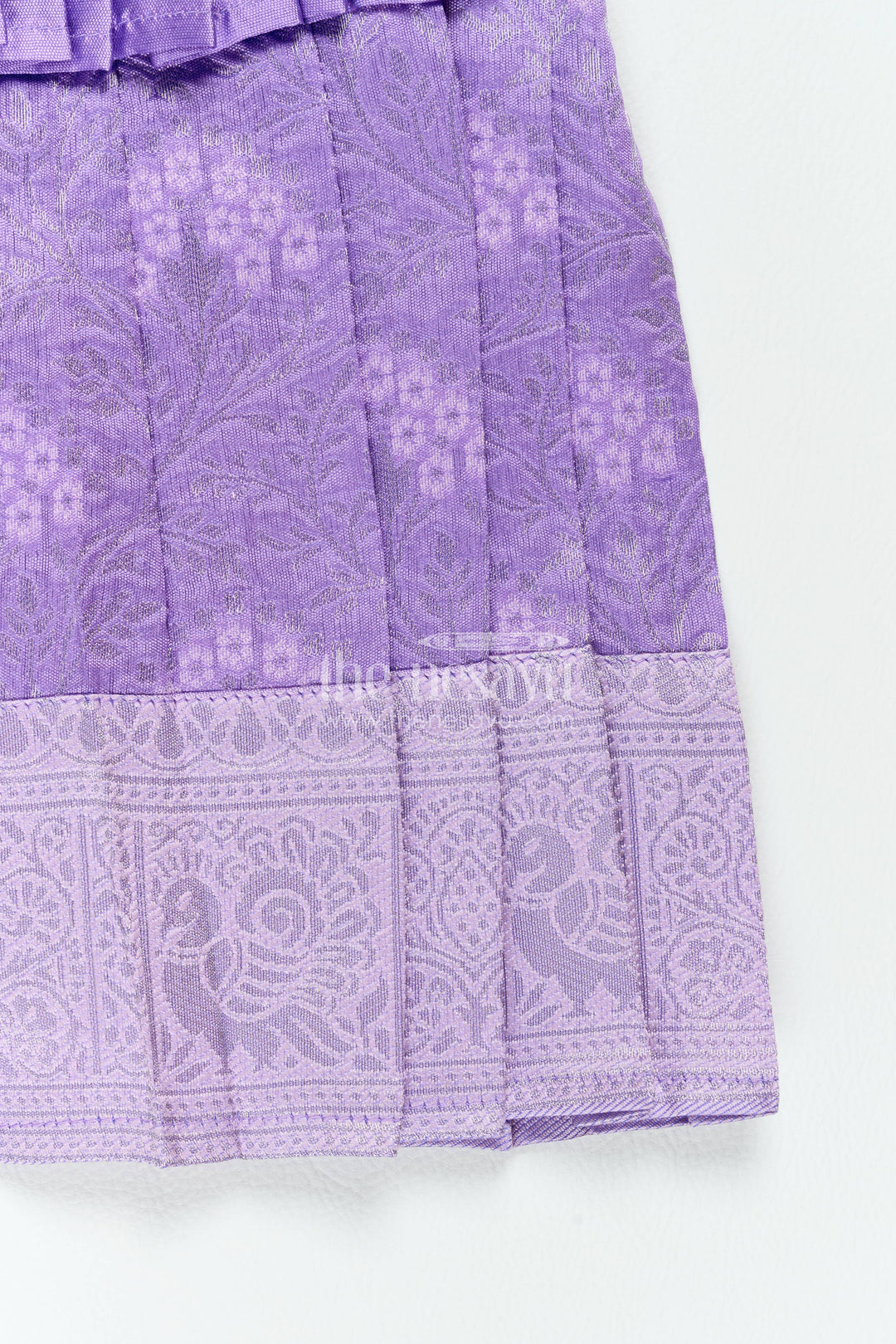 The Nesavu Girls Kanchi Silk Frock Traditional Silk Frock in Purple for Milestone Days Nesavu Nesavu Traditional Silk Frock In Purple For Parties And Memorable