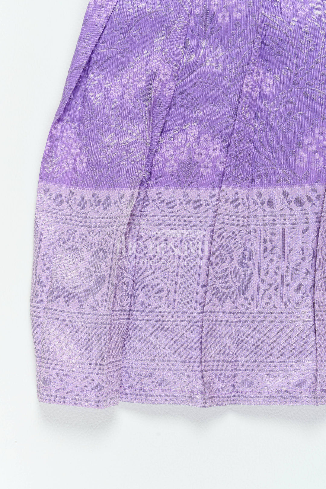 The Nesavu Girls Kanchi Silk Frock Traditional Silk Frock in Purple for Milestone Days Nesavu Nesavu Traditional Silk Frock In Purple For Parties And Memorable