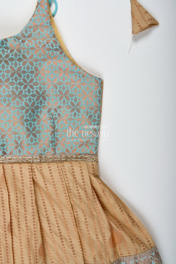 The Nesavu Tie-up Frock Traditional Tie-Up Frock for Baby Girls in Kanchi Silk Ideal for Festivals Nesavu Nesavu Traditional Tie-Up Baby Girl Frock In Semi Silk Ethnic Dress For Festive Celebrations