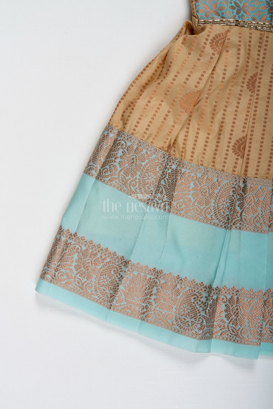 The Nesavu Tie-up Frock Traditional Tie-Up Frock for Baby Girls in Kanchi Silk Ideal for Festivals Nesavu Nesavu Traditional Tie-Up Baby Girl Frock In Semi Silk Ethnic Dress For Festive Celebrations