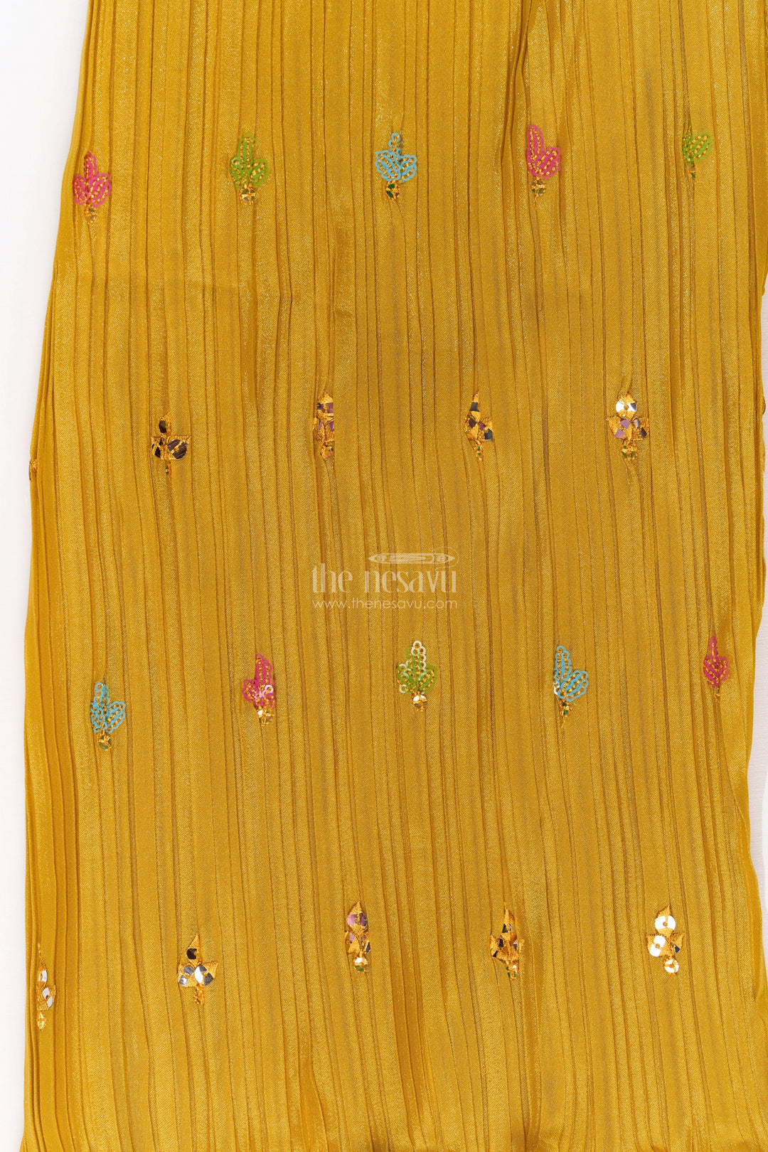 The Nesavu Girls Sharara / Plazo Set Trendy Beautiful Kurti Plazo Set for Girls with Embroidered Georgette and Mirror Work Nesavu Trendy Beautiful Kurti Plazo Set Girls Embroidered Georgette Mirror Work | The Nesavu