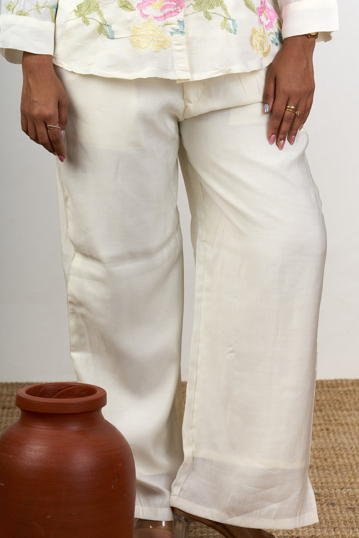 The Nesavu Womens Co-Ord Sets Two Piece Co Ord Set for Women with Subtle Embroidery and Classic Fit Nesavu Two Piece Cotton Co Ord Set Women Subtle Embroidery Classic Fit | The Nesavu