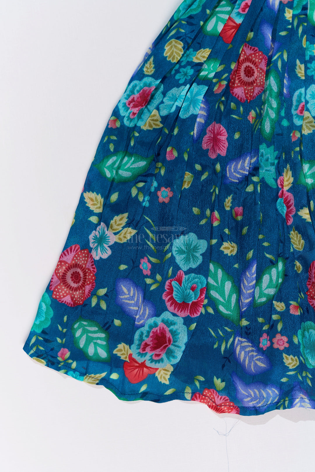 The Nesavu Girls Lehenga Choli Vibrant Blue and Pink Lehenga for Girls with Chinon Digital Printed Silk and Mirror Work Nesavu Vibrant Blue Pink Lehenga Girls Chinon Digital Printed Silk Mirror Work | The Nesavu