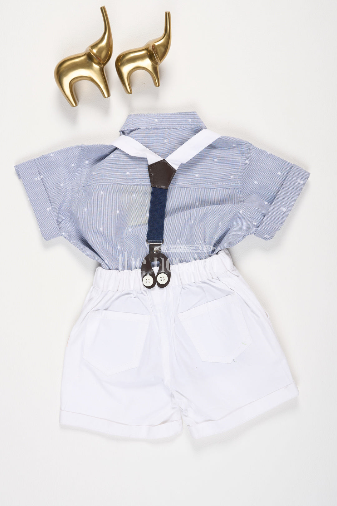 The Nesavu Baby Rompers/Onesies Vintage Suspender Baby Boy Outfit Nesavu Vintage Suspender Baby Boy Outfit - Timeless & Stylish