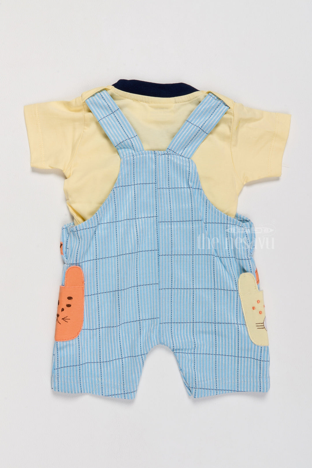 The Nesavu Baby Casual Sets Winter Clothes Newborn Blue Jungle Theme Dungaree with Yellow T-Shirt Nesavu Winter Clothes Newborn Blue Jungle Theme Dungaree Yellow T-Shirt | The Nesavu