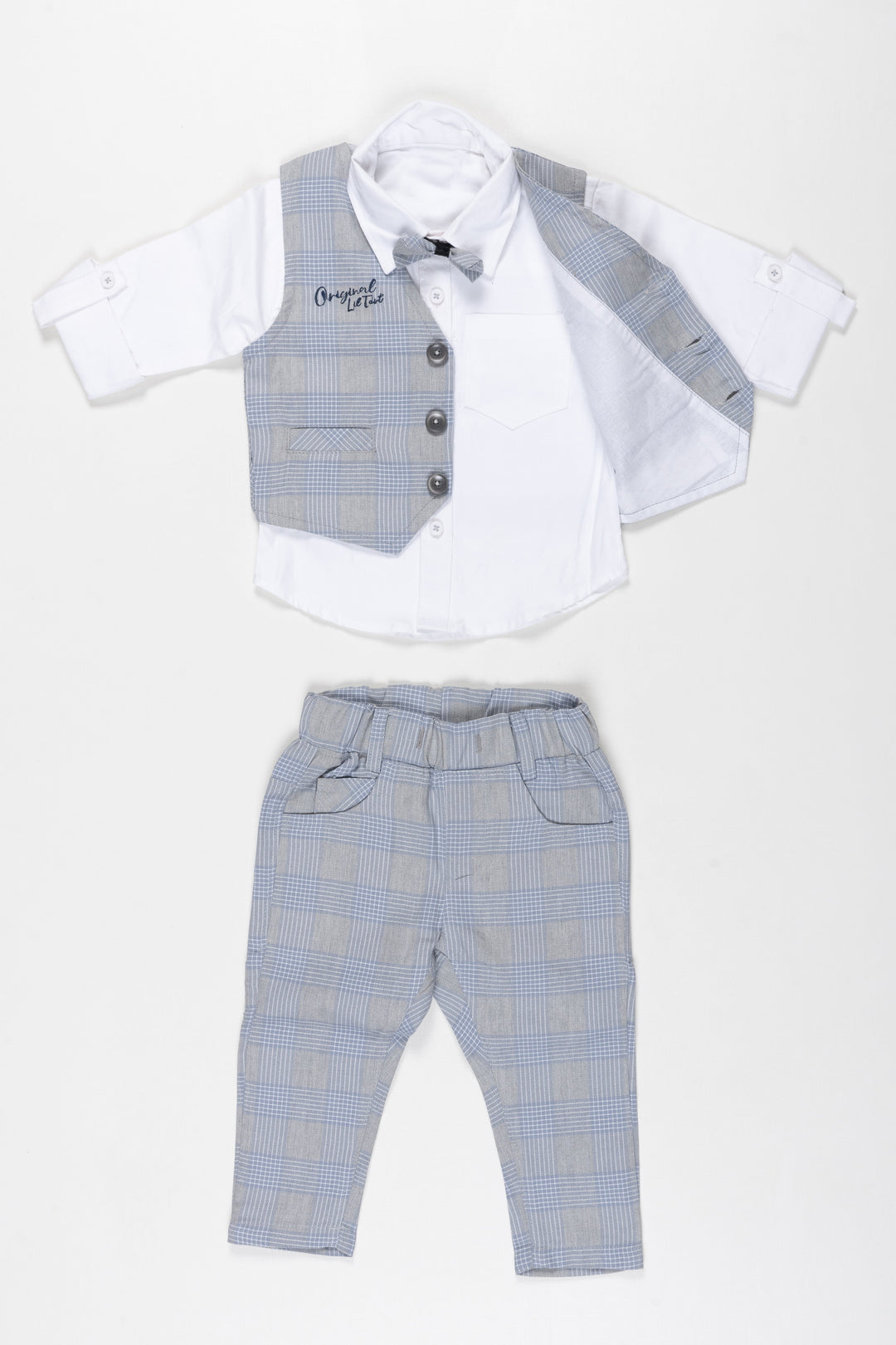 The Nesavu Boys Casual Set Young Executive Boys Three-Piece Formal Set Nesavu Shop Boys Formal Jacket Outfit Set | Elegant Dress Up Clothes for Kids | The Nesavu