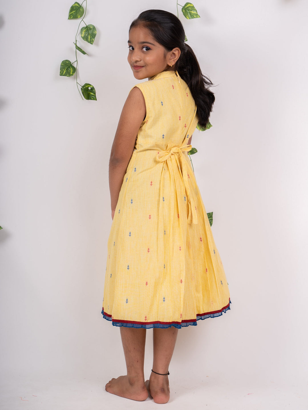 The Nesavu Frocks & Dresses Chanderi Cotton Frock with Pleated Front psr silks Nesavu